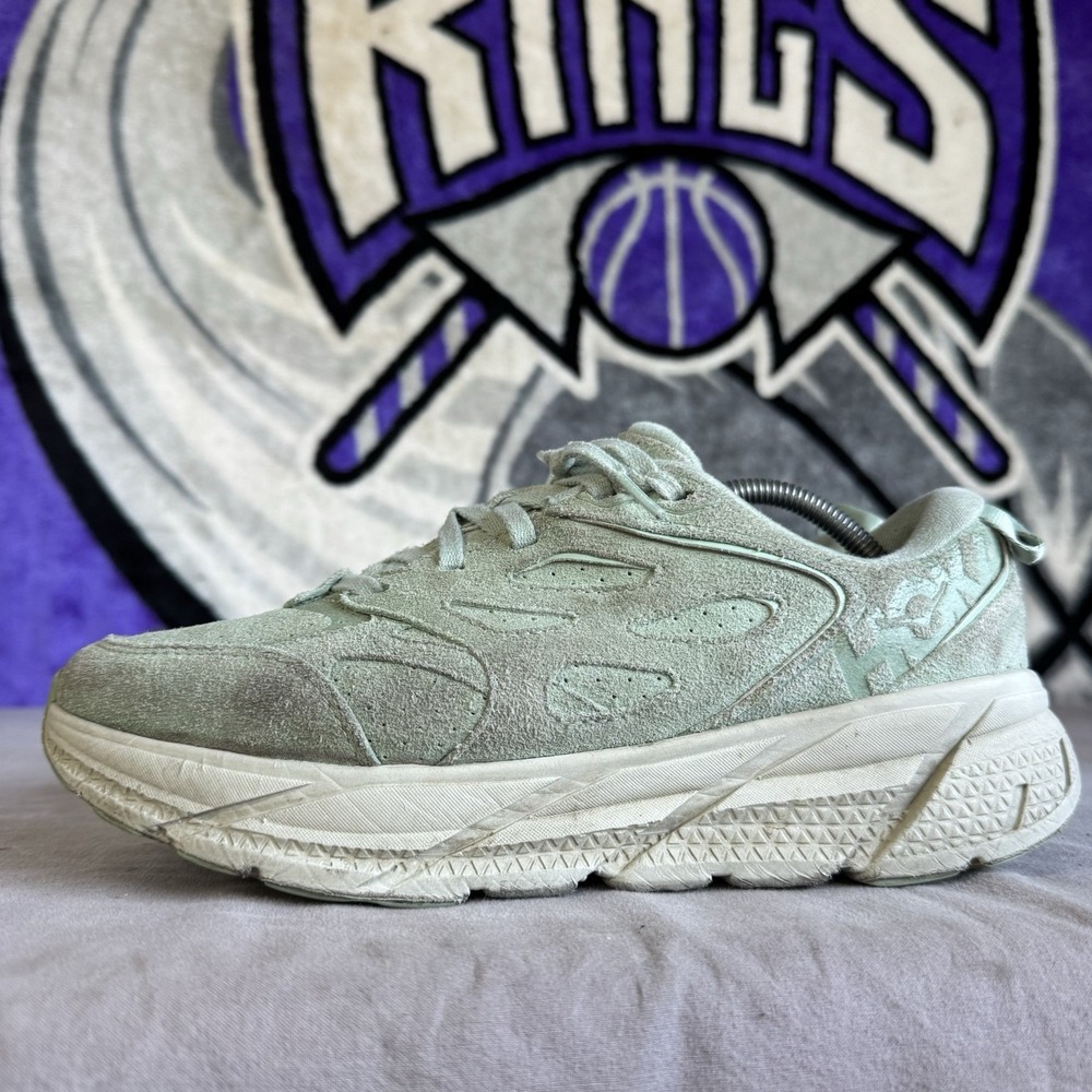 Size 10.5 - Men's - Hoka Clifton L Suede 'Smoke Green' 1122571 SGCT